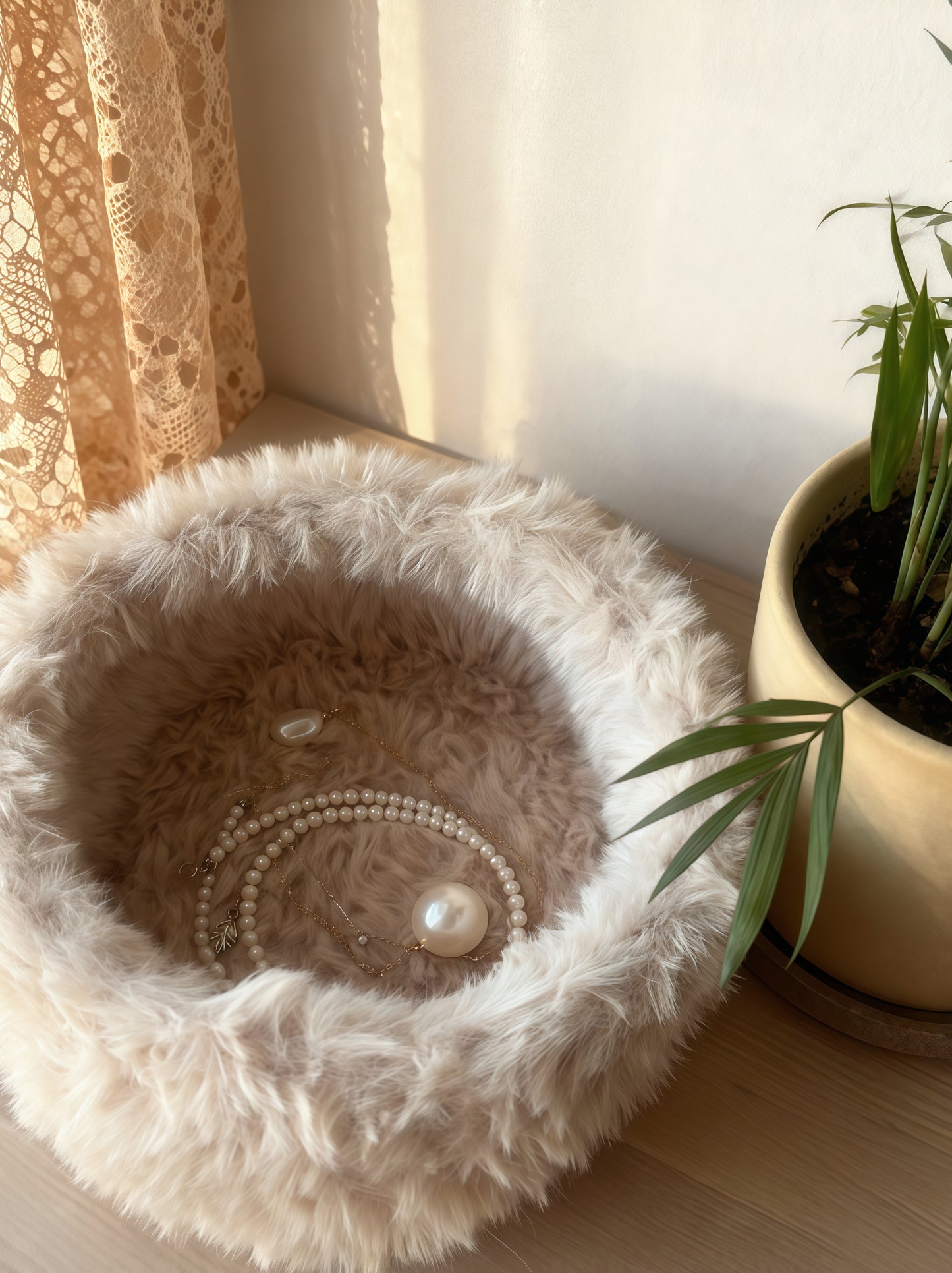 Handmade Fluffy Crochet Organizer