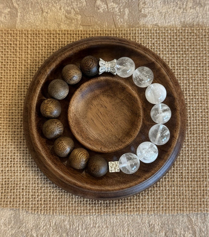 Phantom in the Woods - Snow Ghost Crystal x Sandalwood Balance Bracelet
