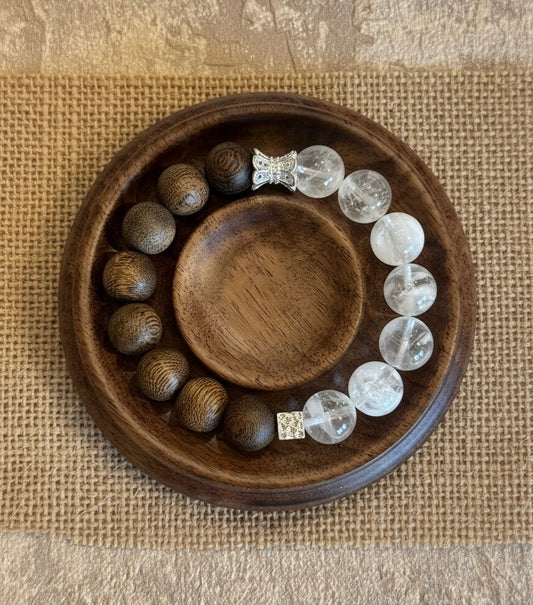 Phantom in the Woods - Snow Ghost Crystal x Sandalwood Balance Bracelet