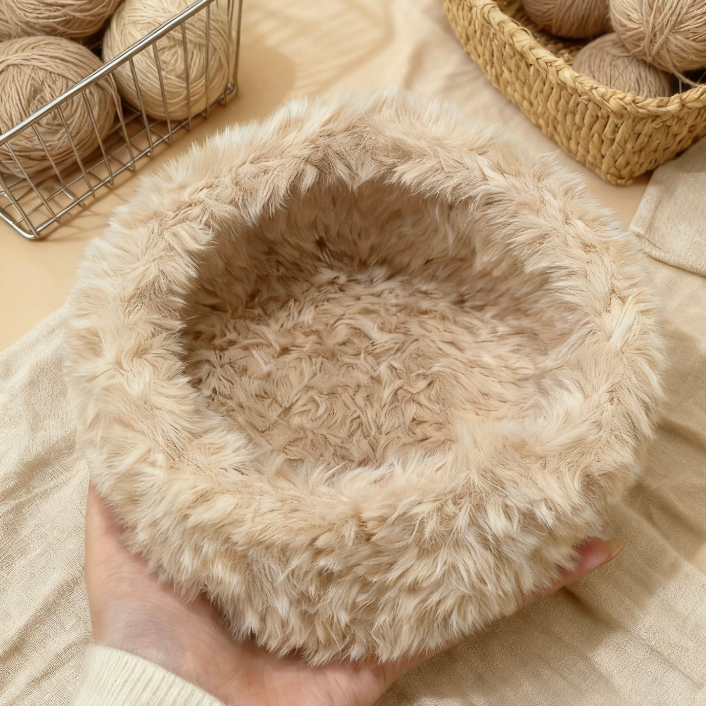 Handmade Fluffy Crochet Organizer