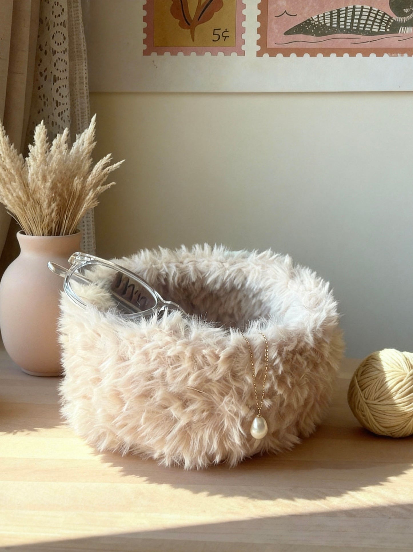 Handmade Fluffy Crochet Organizer